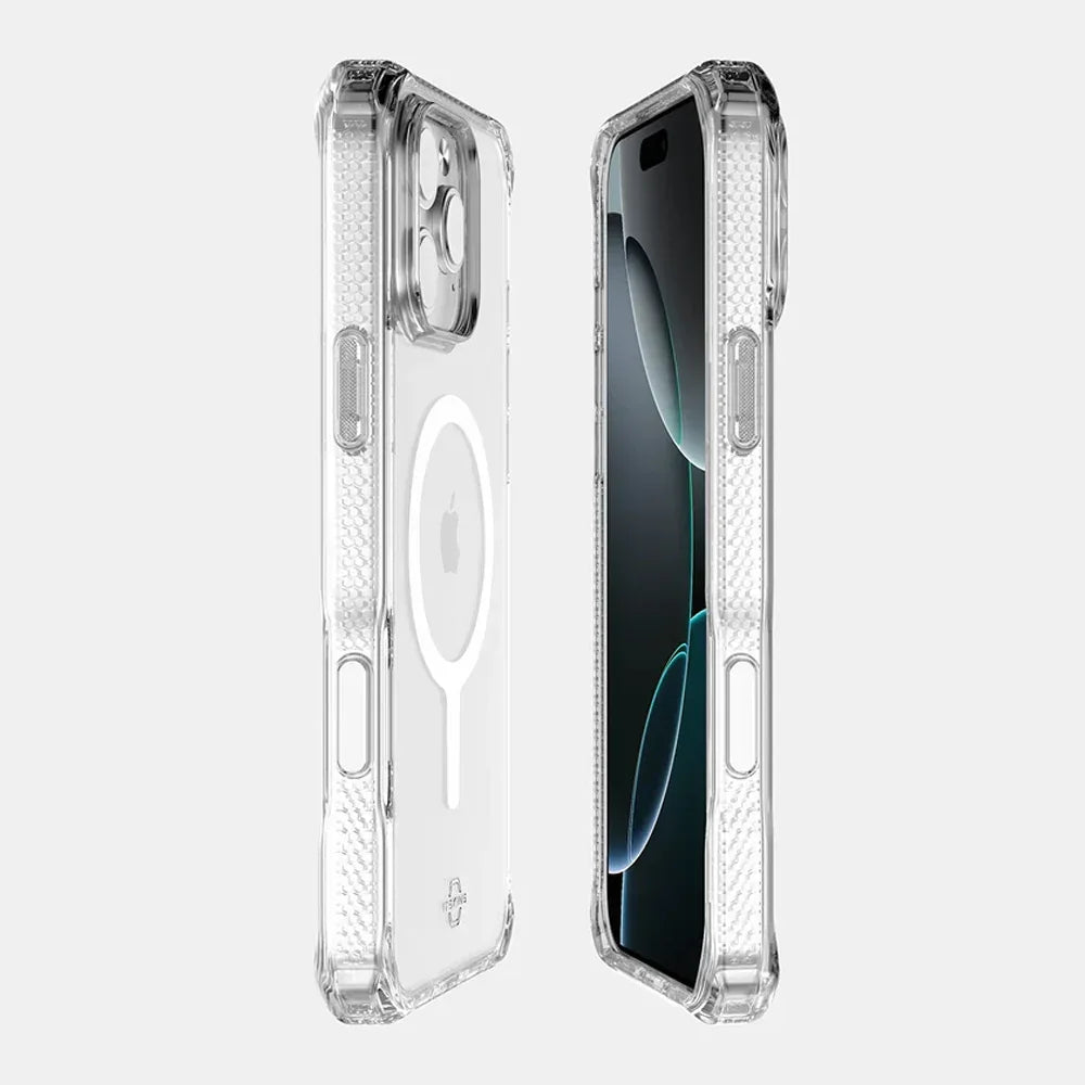 iPhone 16 Pro Max Itskins Hybrid Clear Touch Magsafe Case - Transparent - Tashqila iPhone 16 Pro Max Itskins Hybrid Clear Touch Magsafe Case - Transparent - Tashqila